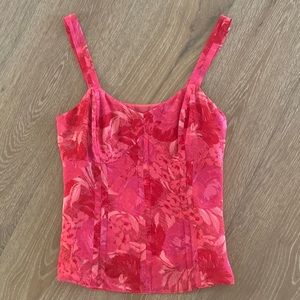 Ann Taylor Wide Strap Silk Top